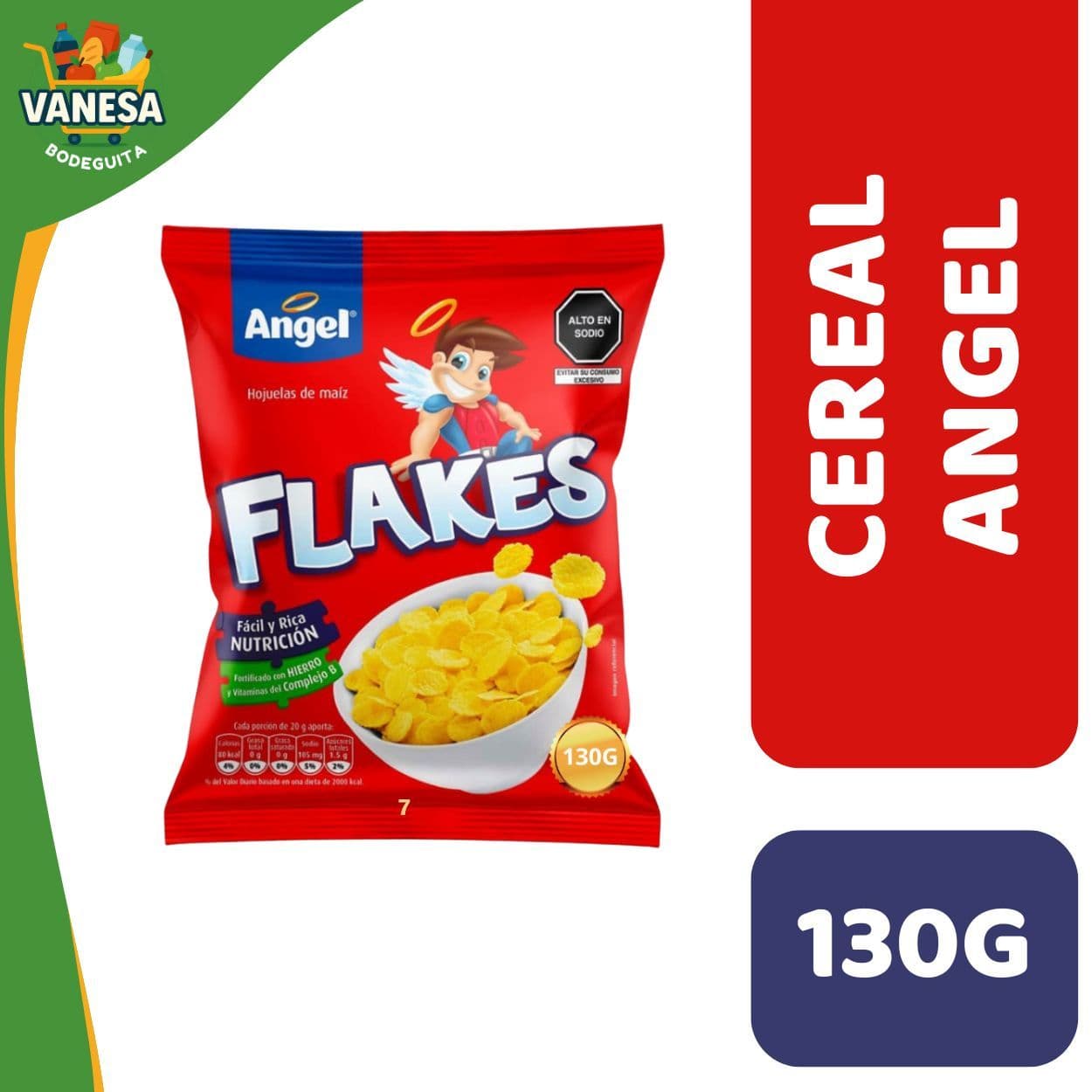 CEREAL ANGEL FLAKES SIN SABORIZANTE 130G
