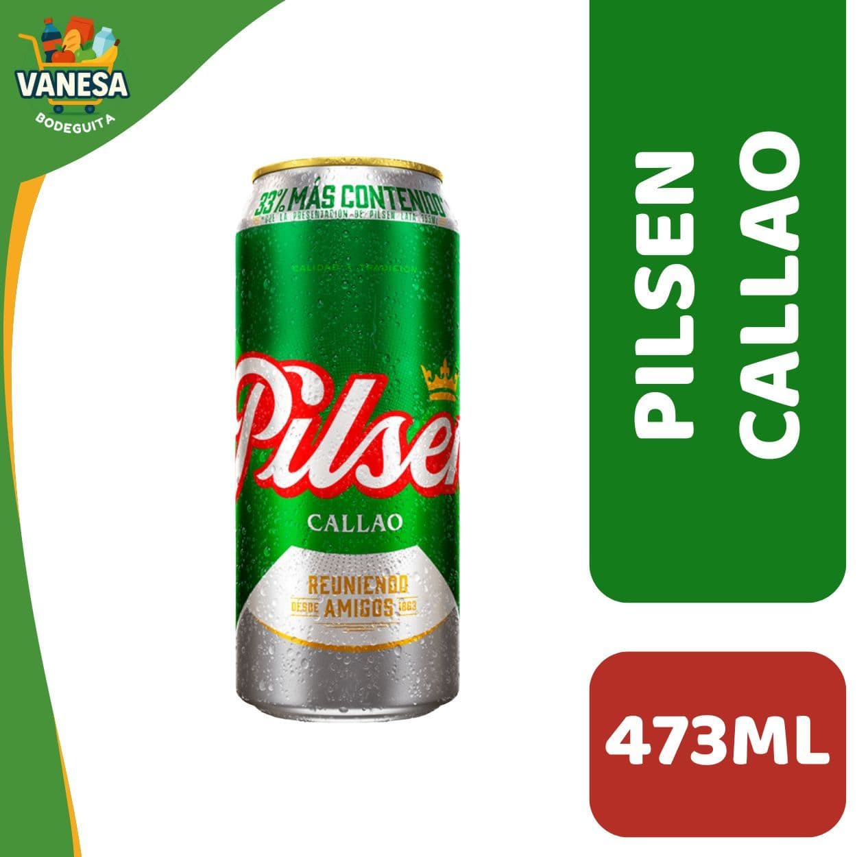 CERVEZA PILSEN LATA 473ML