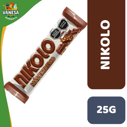 NIKOLO TABLETA DE CHOCOLATE CEREAL Y MANI 25G