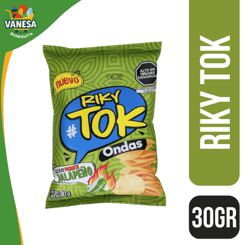 RIKY TOK ONDAS SABOR PICANTE JALAPEÑO 30G