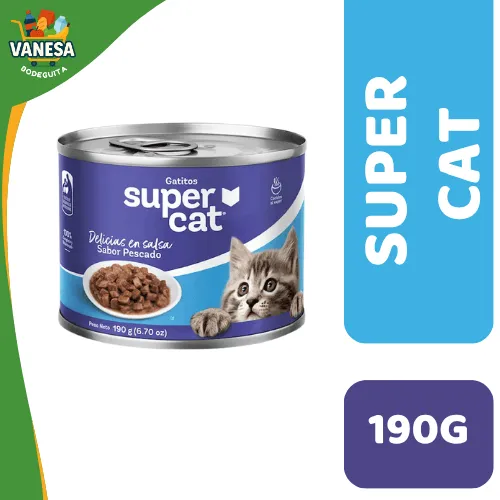 SUPER CAT DELICIAS EN SALSA SABOR PESACOD 190G